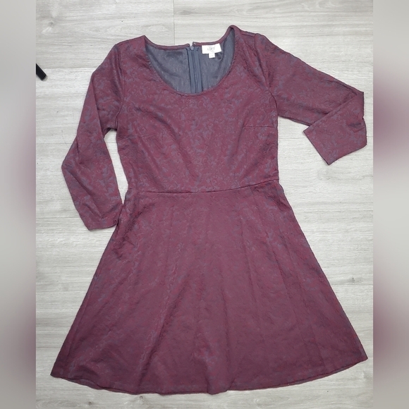LOFT Dresses & Skirts - Undle Only:  Loft  Raised  Floral Embroidered Fit & Flare Dress Size 8‎
